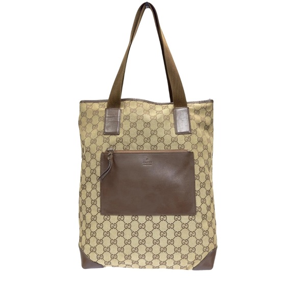 Gucci Beige and Brown Monogram Tote Bag - Picture 1 of 13